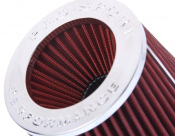 1 399 р. Фильтр воздушный PRO SPORT TORNADO красный хром широкий d=70 PRO SPORT rs-00126  с доставкой в г. Пермь. Увеличить фотографию 3