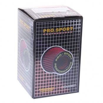 1 399 р. Фильтр воздушный PRO SPORT компакт угловой красный хром d=70 PRO SPORT rs-00769  с доставкой в г. Пермь. Увеличить фотографию 4