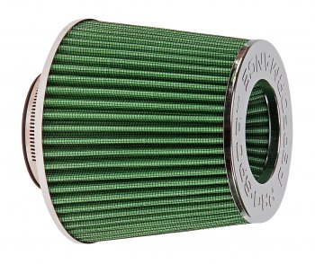 1 269 р. Фильтр воздушный PRO SPORT MEGA FLOW зеленый хром d=70 PRO SPORT rs-03565  с доставкой в г. Пермь. Увеличить фотографию 1