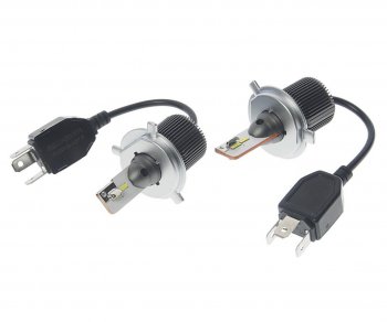 2 999 р. Лампа светодиодная 12V H4 P43t-38 5000Lm (2шт.) Type R RECARVER RECARVER rtrled50h4-2  с доставкой в г. Пермь. Увеличить фотографию 1