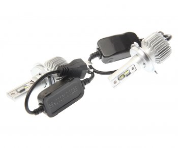 2 969 р. Лампа светодиодная 12V H4 P43t-38 4500Lm (2шт.) Type X5 OMEGALIGHT OMEGALIGHT rtx5led70h4-2  с доставкой в г. Пермь. Увеличить фотографию 2