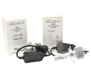 2 969 р. Лампа светодиодная 12V H4 P43t-38 4500Lm (2шт.) Type X5 OMEGALIGHT OMEGALIGHT rtx5led70h4-2  с доставкой в г. Пермь. Увеличить фотографию 1