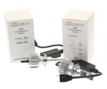 2 389 р. Лампа светодиодная 12V H7 PX26d 4500Lm (2шт.) Type X5 OMEGALIGHT OMEGALIGHT rtx5led70h7-2  с доставкой в г. Пермь. Увеличить фотографию 1
