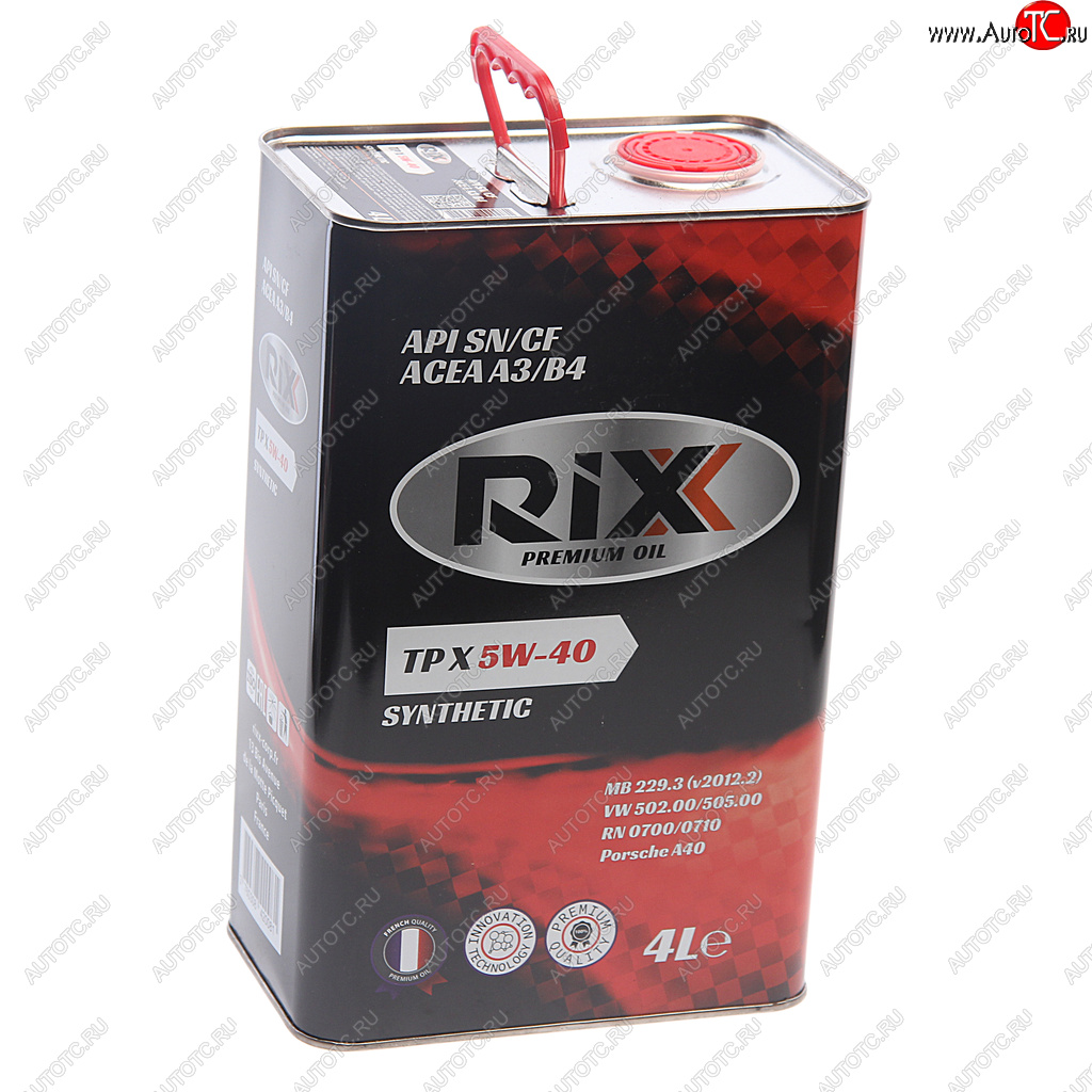 2 669 р. Масло моторное TP X SN/CF 5W40 синт.4л RIXX RIXX rx0007tpx RIXX rx0007tpx  с доставкой в г. Пермь