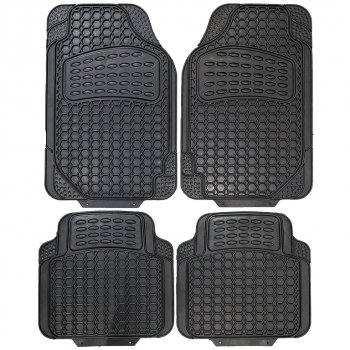 2 259 р. Коврик салона универсальный резина черный (4 предмета) SKYWAY SKYWAY s01704005  с доставкой в г. Пермь. Увеличить фотографию 1