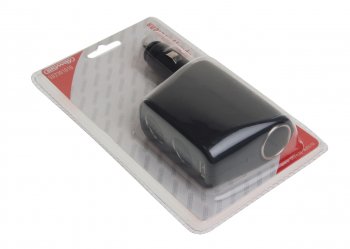 699 р. Разветвитель прикуривателя 2-х гнездовой 12V 1USB SKYWAY SKYWAY s02301010  с доставкой в г. Пермь. Увеличить фотографию 2