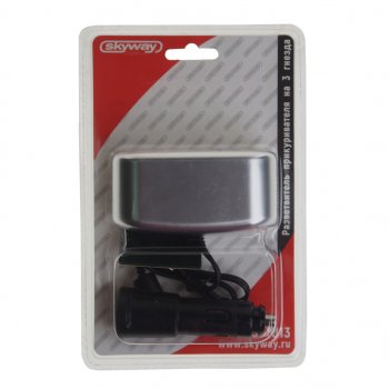 859 р. Разветвитель прикуривателя 3-х гнездовой 12V 1USB SKYWAY SKYWAY s02301013 sl  с доставкой в г. Пермь. Увеличить фотографию 1