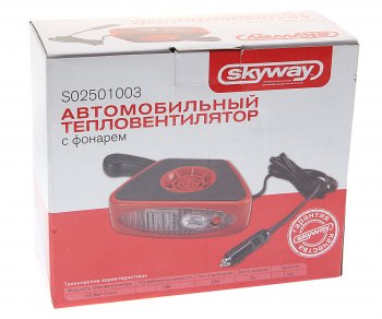 1 599 р. Обогреватель автомобильный 12V 150Вт SKYWAY SKYWAY s02501003  с доставкой в г. Пермь. Увеличить фотографию 4