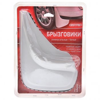 529 р. Брызговик универсальный белый комплект (2шт.) SKYWAY SKYWAY s05201003  с доставкой в г. Пермь. Увеличить фотографию 1