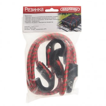 248 р. Жгут крепления груза эластичный 0.8мх8мм (2шт.) SKYWAY SKYWAY s06001010  с доставкой в г. Пермь. Увеличить фотографию 1