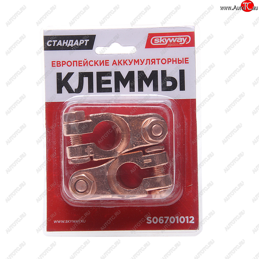 539 р. Клемма АКБ универсальная медная 2шт. SKYWAY SKYWAY s06701012  с доставкой в г. Пермь