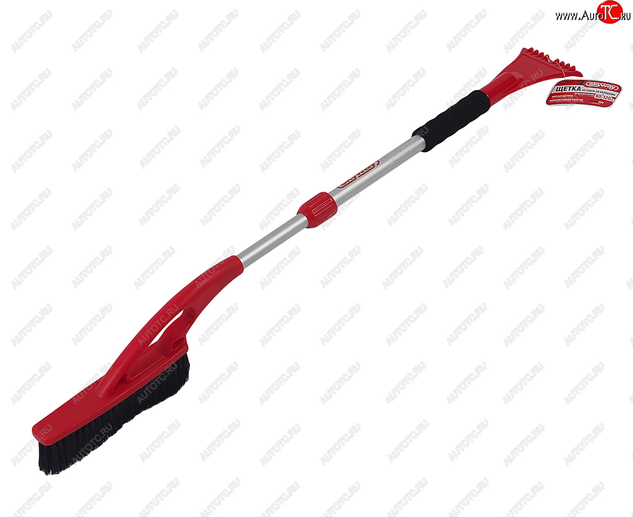 779 р. Щетка со скребком телескопическая 90-120см красно-черная SKYWAY SKYWAY s07801004  с доставкой в г. Пермь