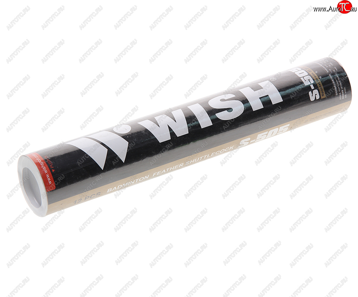 1 039 р. Волан для бадминтона (пероэва) средней скорости в тубе 12шт. WISH WISH s-505  с доставкой в г. Пермь