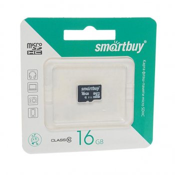 369 р. Карта памяти 16GB MicroSD class 10 SMART BUY SMART BUY sb16gbsdcl10-00  с доставкой в г. Пермь. Увеличить фотографию 1