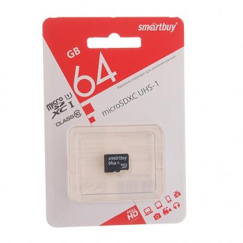 589 р. Карта памяти 64GB MicroSD class 10 SMART BUY SMART BUY sb64gbsdcl10-00  с доставкой в г. Пермь. Увеличить фотографию 1