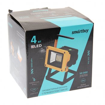 1 669 р. Фонарь-прожектор аккумуляторный SMART BUY SMART BUY sbf-3-24smd  с доставкой в г. Пермь. Увеличить фотографию 4