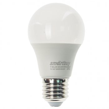 72 р. Лампа светодиодная E27 A60 7W(60W) 220V теплый SMART BUY SMART BUY sbl-a60-07-30k-e27-n  с доставкой в г. Пермь. Увеличить фотографию 1