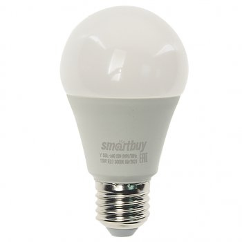 95 р. Лампа светодиодная E27 A60 15W(120W) 220V теплый SMART BUY SMART BUY sbl-a60-15-30k-e27  с доставкой в г. Пермь. Увеличить фотографию 1
