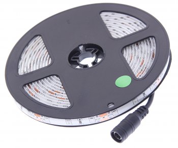 379 р. Лента светодиодная гибкая 4.8W 5м IP65 12V зеленый (блистер) SMART BUY SMART BUY sbl-ip65-4_8-gr  с доставкой в г. Пермь. Увеличить фотографию 1