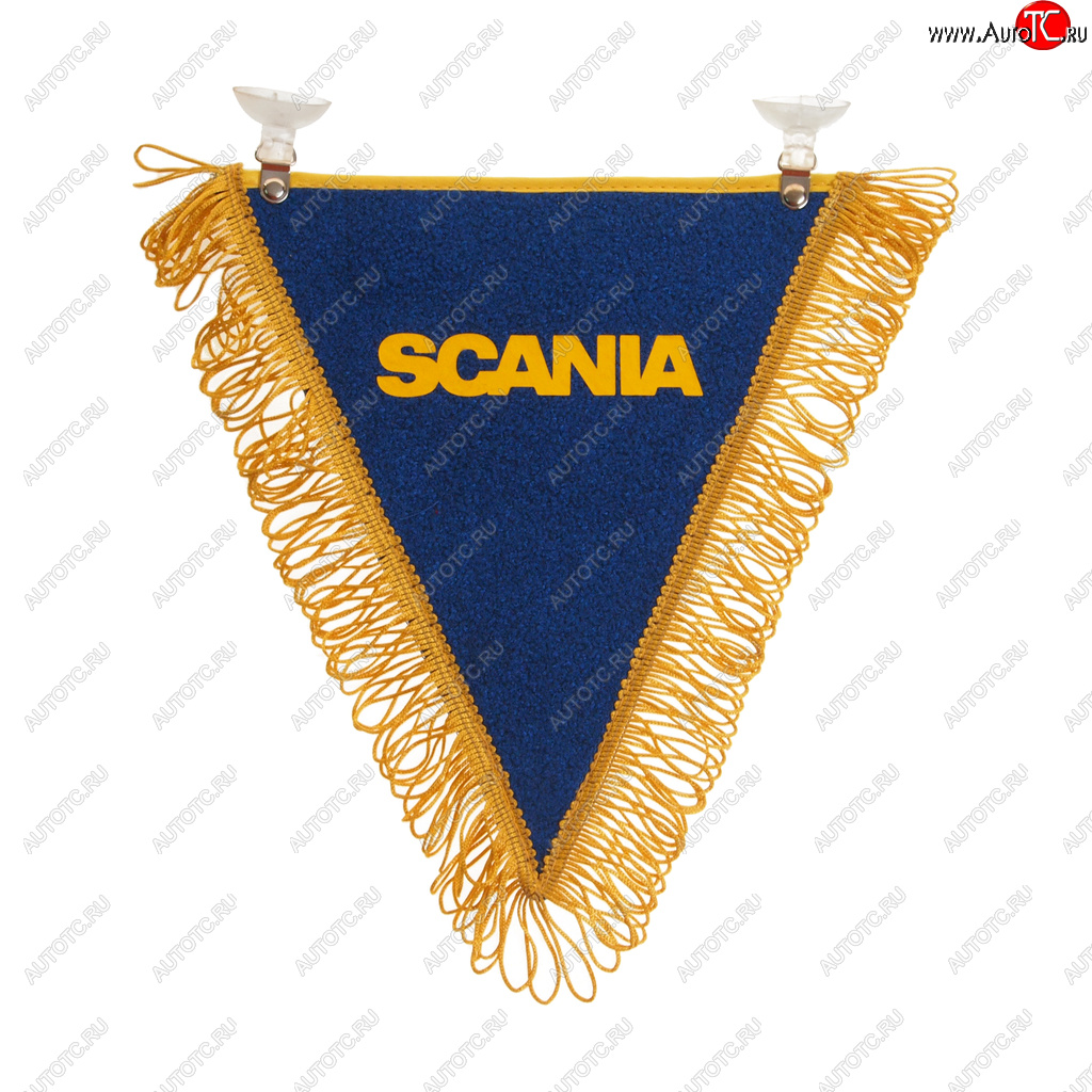 204 р. Вымпел SCANIA с бахромой на 2-х присосках АВТОРЕАЛ АВТОРЕАЛ scania АВТОРЕАЛ scania  с доставкой в г. Пермь