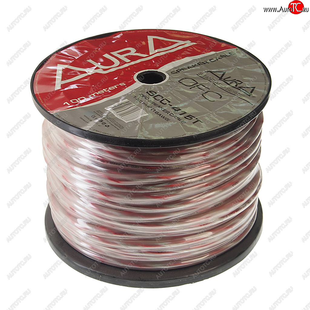 234 р. Кабель акустический 16Ga (2х1.5мм) 1м AURA AURA scc-415t 100м  с доставкой в г. Пермь