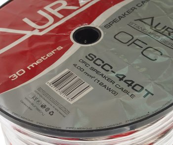 459 р. Кабель акустический 12Ga (2х4мм) 1м AURA AURA scc-440t 30м  с доставкой в г. Пермь. Увеличить фотографию 2