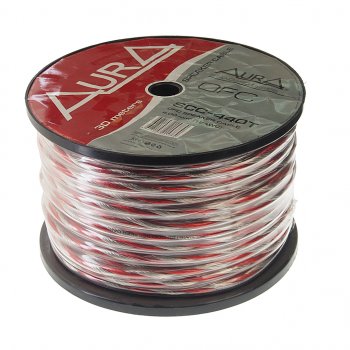 459 р. Кабель акустический 12Ga (2х4мм) 1м AURA AURA scc-440t 30м  с доставкой в г. Пермь. Увеличить фотографию 1