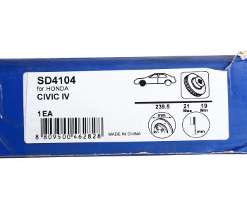 2 699 р. Диск тормозной HONDA Civic (91-01) передний (1шт.) SANGSIN SANGSIN sd4104  с доставкой в г. Пермь. Увеличить фотографию 6