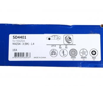 3 299 р. Диск тормозной MAZDA 3 (03-12) (1.6),5 (05-) (R15) передний (1шт.) SANGSIN SANGSIN sd4401  с доставкой в г. Пермь. Увеличить фотографию 4