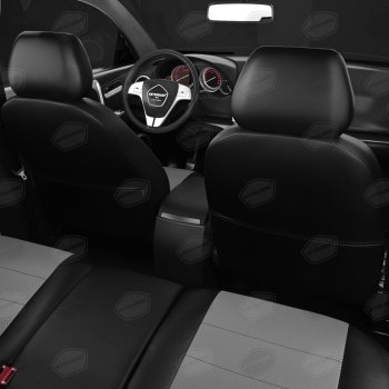 7 949 р. Авточехлы SKODA Rapid (12-) VW Polo (20-) лифтбек экокожа черно-серые AVTOLIDER AVTOLIDER sk23-0401-ec02  с доставкой в г. Пермь. Увеличить фотографию 7