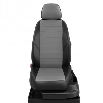 7 949 р. Авточехлы SKODA Rapid (12-) VW Polo (20-) лифтбек экокожа черно-серые AVTOLIDER AVTOLIDER sk23-0401-ec02  с доставкой в г. Пермь. Увеличить фотографию 1