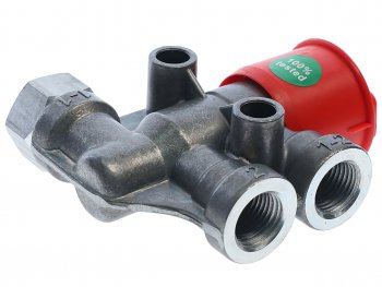 2 199 р. Клапан растормаживания прицепа (красная кнопка) S&K GMBH S&K GMBH sk-3170016-01  с доставкой в г. Пермь. Увеличить фотографию 2