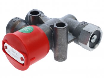 2 199 р. Клапан растормаживания прицепа (красная кнопка) S&K GMBH S&K GMBH sk-3170016-01  с доставкой в г. Пермь. Увеличить фотографию 1
