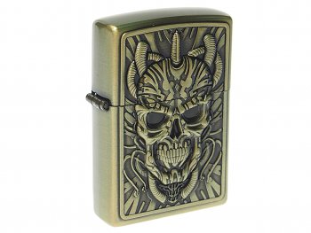 299 р. Зажигалка бензиновая JIANTAI NO NAME skull  с доставкой в г. Пермь. Увеличить фотографию 1