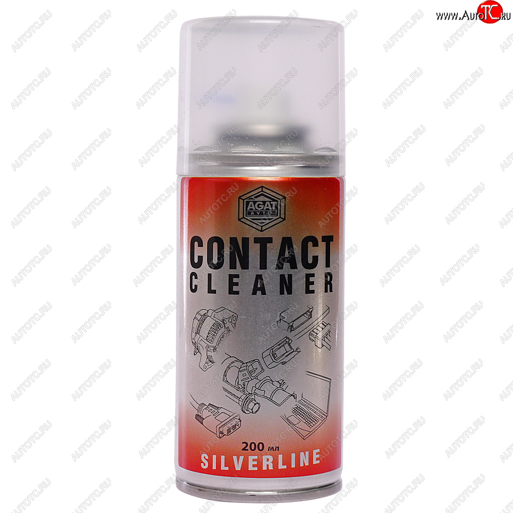 206 р. Очиститель электроконтактов и печатных плат SILVERLINE 200мл АГАТ АГАТ sl0214  с доставкой в г. Пермь