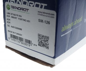 679 р. Стойка стабилизатора SMART Fortwo (07-) переднего TEKNOROT TEKNOROT sm-126  с доставкой в г. Пермь. Увеличить фотографию 4