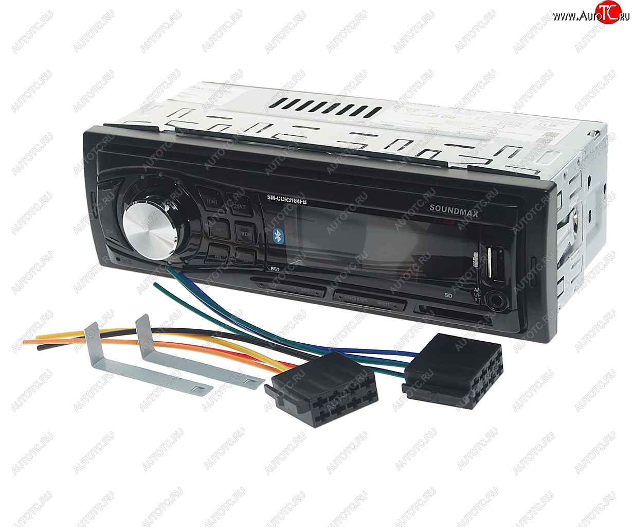 2 399 р. Магнитола автомобильная 1DIN 24V SOUNDMAX SOUNDMAX sm-ccr3184fb  с доставкой в г. Пермь