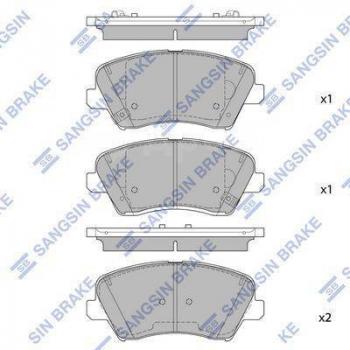 Колодки тормозные передние R15 (4шт.) SANGSIN KIA Ceed 3 CD универсал (2018-2025)