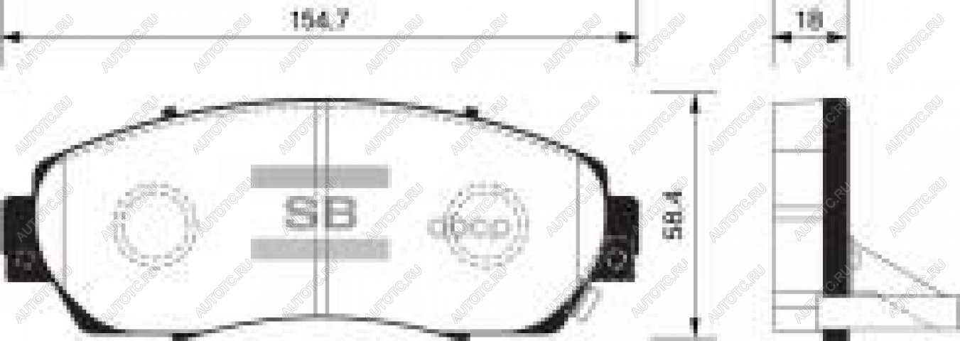 2 679 р. Колодки тормозные передние (4шт.) SANGSIN Honda CR-V RE1,RE2,RE3,RE4,RE5,RE7 дорестайлинг (2007-2010)  с доставкой в г. Пермь