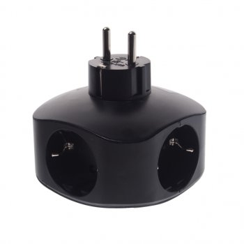1 159 р. Тройник сетевой 3 гнезда + 2 USB 1A с заземлением черный ЭРА ЭРА sp-3e-usb-black  с доставкой в г. Пермь. Увеличить фотографию 1