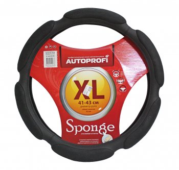 1 099 р. Оплетка руля (XL) 41-43см алькантара спонжевая (6 подушечек) AUTOPROFI AUTOPROFI sp-5026 bk (xl)  с доставкой в г. Пермь. Увеличить фотографию 1