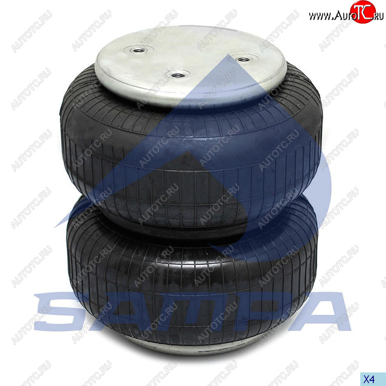 3 899 р. Пневморессора SAF (две секции) (2 шп. M10,1 отв. штуц. М12х1.5) SAMPA SAMPA sp55225-2p06  с доставкой в г. Пермь