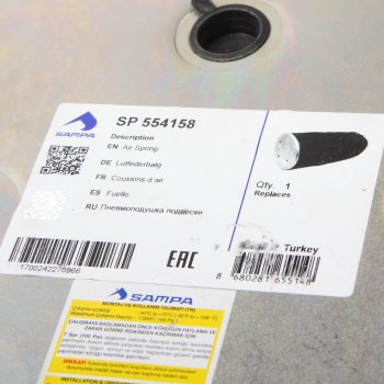 4 299 р. Пневморессора SCHMITZ (без стакана) (2 отв. M10, 1 отв. M22х1.5,низ отв. M12мм) высокая SAMPA SAMPA sp554158  с доставкой в г. Пермь. Увеличить фотографию 4