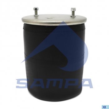 4 299 р. Пневморессора BPW (без стакана) (2шп.M12 по центру,1отв.M22х1.5мм) SAMPA SAMPA sp554962  с доставкой в г. Пермь. Увеличить фотографию 1