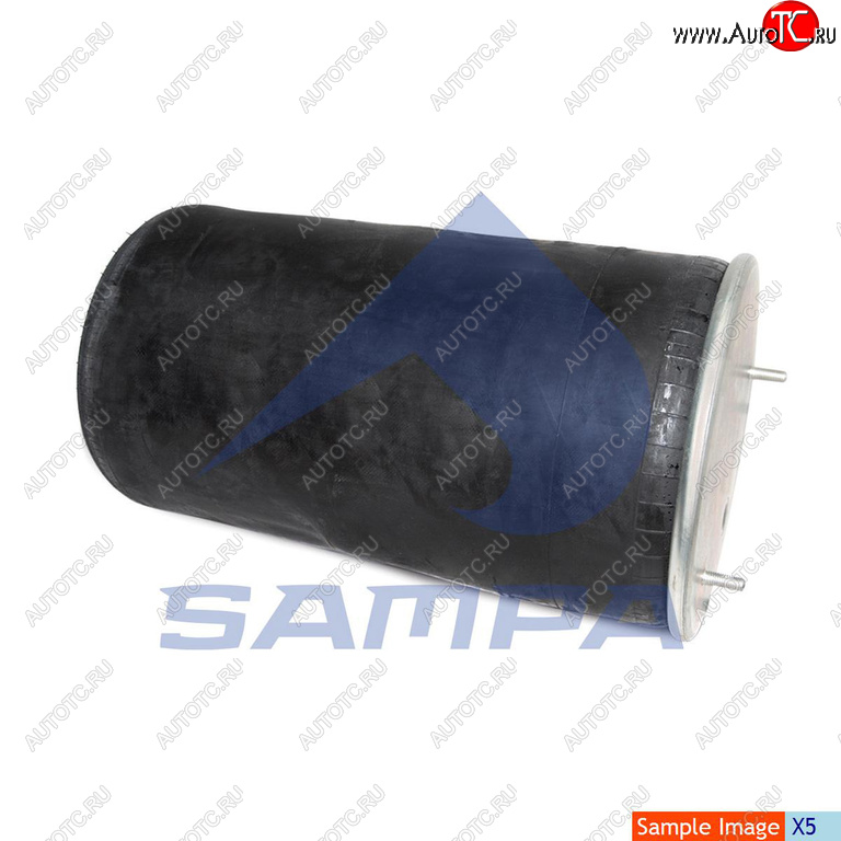 5 249 р. Пневморессора BPW (без стакана,2 шп. M12 смещены,1 отв.штуц. M22х1.5мм) SAMPA SAMPA sp55881  с доставкой в г. Пермь