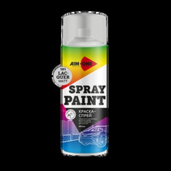 265 р. Лак матовый аэрозоль 450мл Spray Paint Lacquer Matt AIM-ONE AIM-ONE sp-ml191  с доставкой в г. Пермь. Увеличить фотографию 1