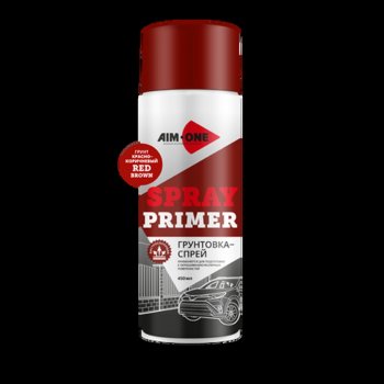 258 р. Грунт красно-коричневый аэрозоль 450мл Spray Primer Red Brown AIM-ONE AIM-ONE spr-rb142 AIM-ONE spr-rb142  с доставкой в г. Пермь. Увеличить фотографию 1