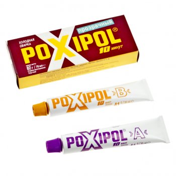 969 р. Клей эпоксидный двухкомпонентный прозрачный 70мл POXIPOL POXIPOL st02080  с доставкой в г. Пермь. Увеличить фотографию 1