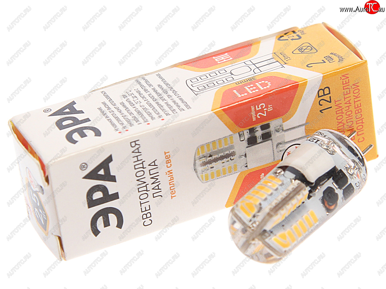 201 р. Лампа светодиодная G4 2.5W (20W) 12V теплый ЭРА ЭРА std led-jc-2,5w-12v-slc-827-g4  с доставкой в г. Пермь