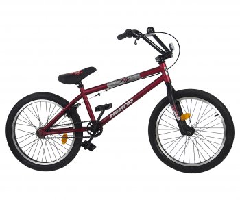 9 749 р. Велосипед 20 1-ск. BMX бордовый HILAND HILAND t19b603 a  с доставкой в г. Пермь. Увеличить фотографию 6